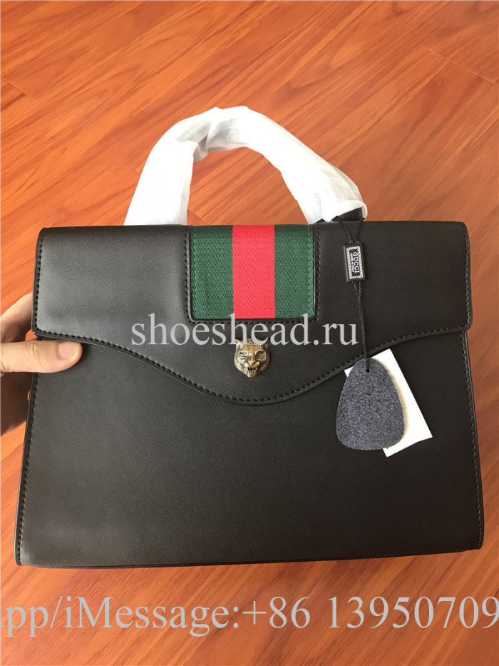 Gucci Monogram Black Leather Bag