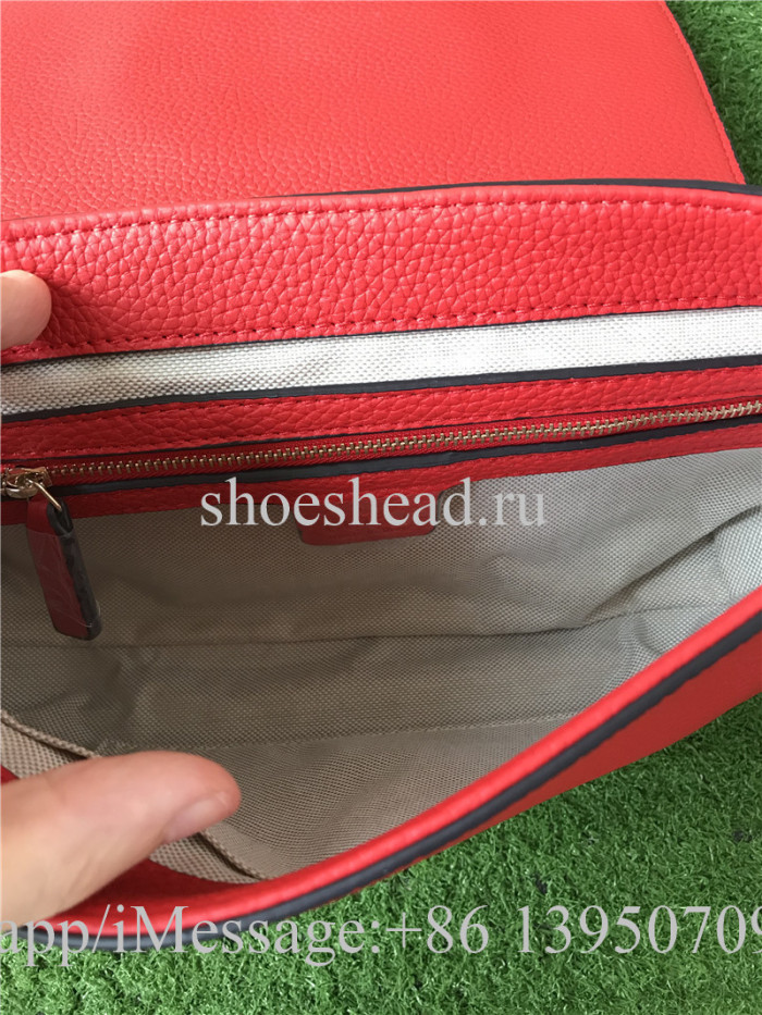 Gucci Red Soho Leather Chain Shoulder Bag