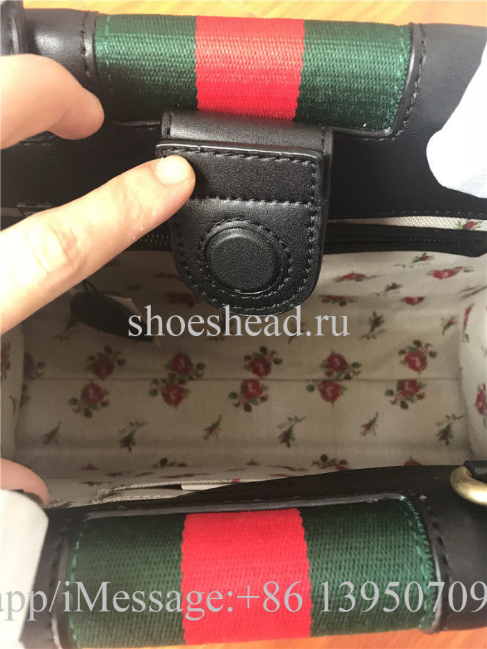 Gucci Monogram Black Leather Bag