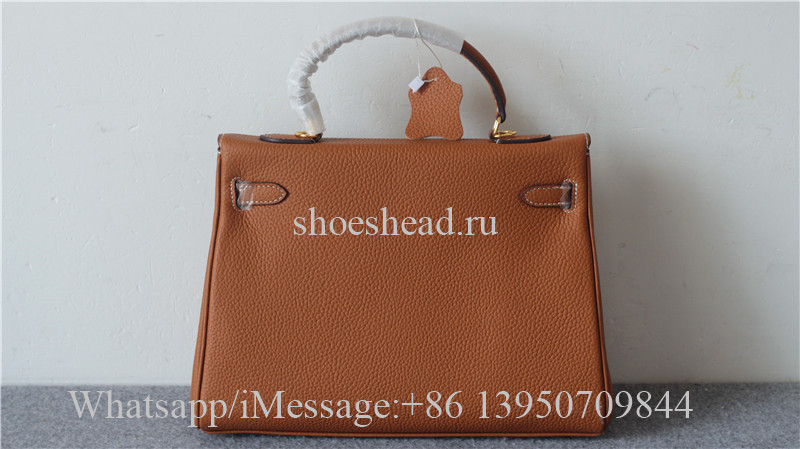 Hermes Orange Leather Bag