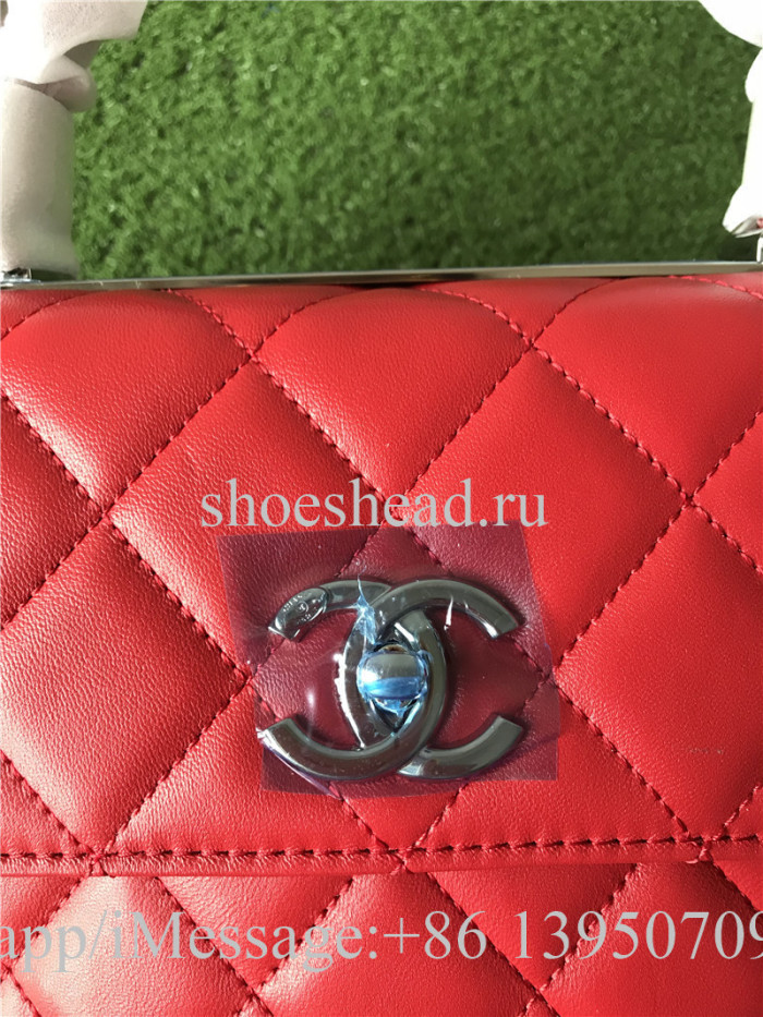 Original Chanel Red Leather Handbag