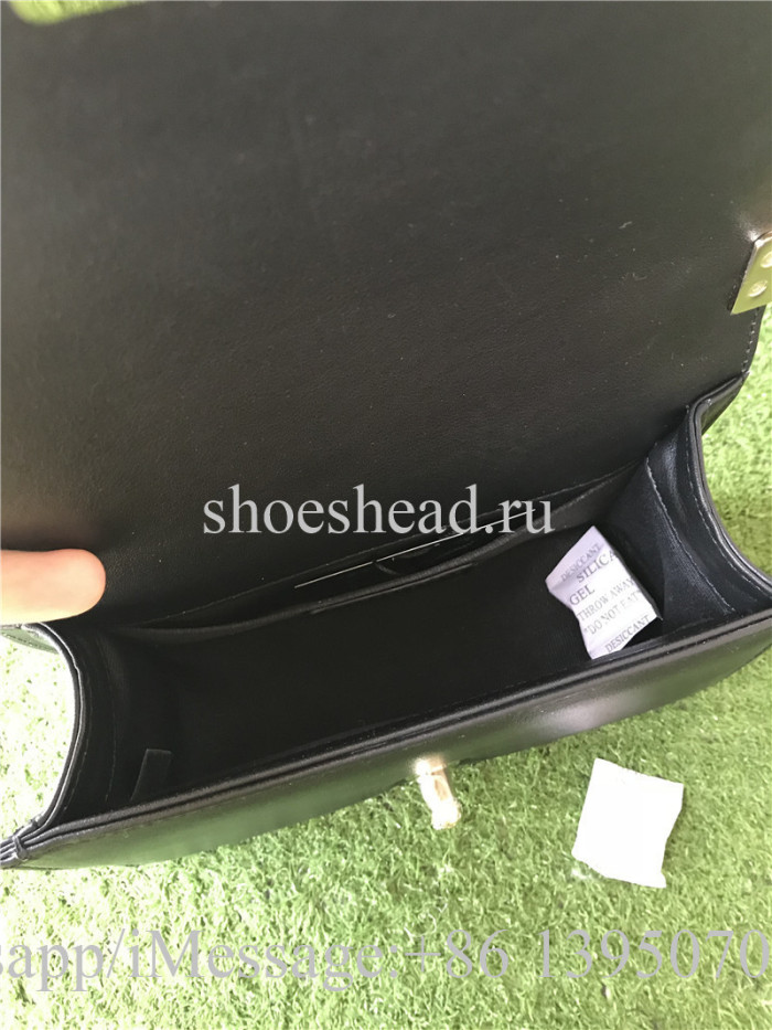 Orignal Version Chanel Calfskin Chain Handbag Black