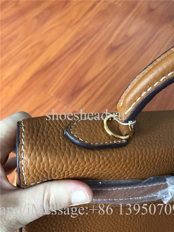Hermes Orange Leather Bag