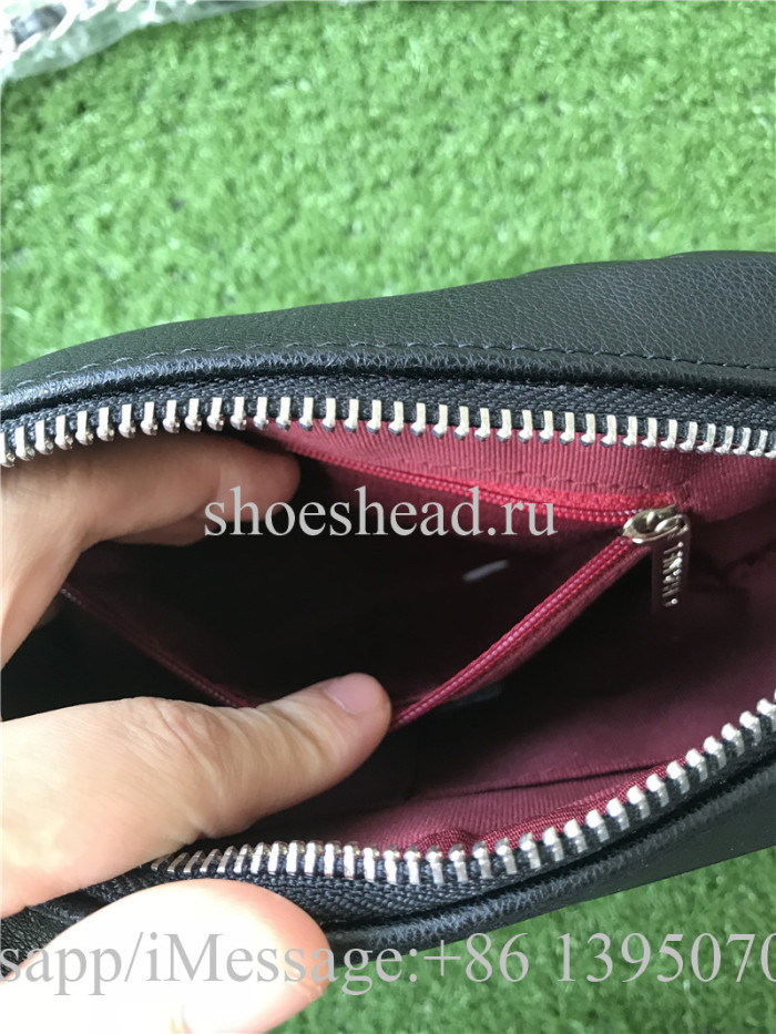 Chanel Monogram Black Leather Shoulder Bag