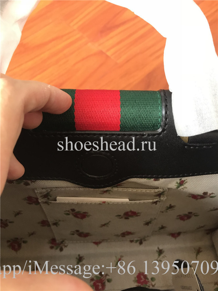 Gucci Monogram Black Leather Bag
