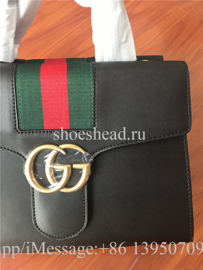 Gucci Monogram Black Leather Bag
