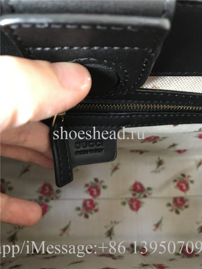 Gucci Monogram Black Leather Bag