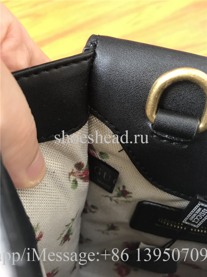 Gucci Monogram Black Leather Bag