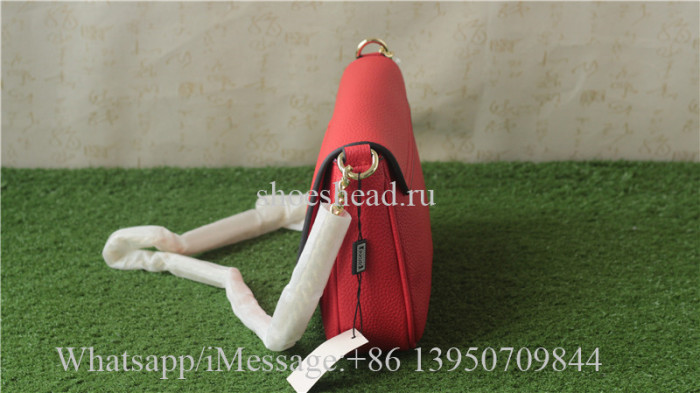 Gucci Red Soho Leather Chain Shoulder Bag