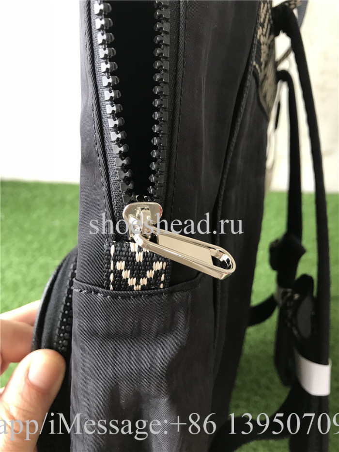 Gucci Backpack Canvas Splice Nylon Loved Black