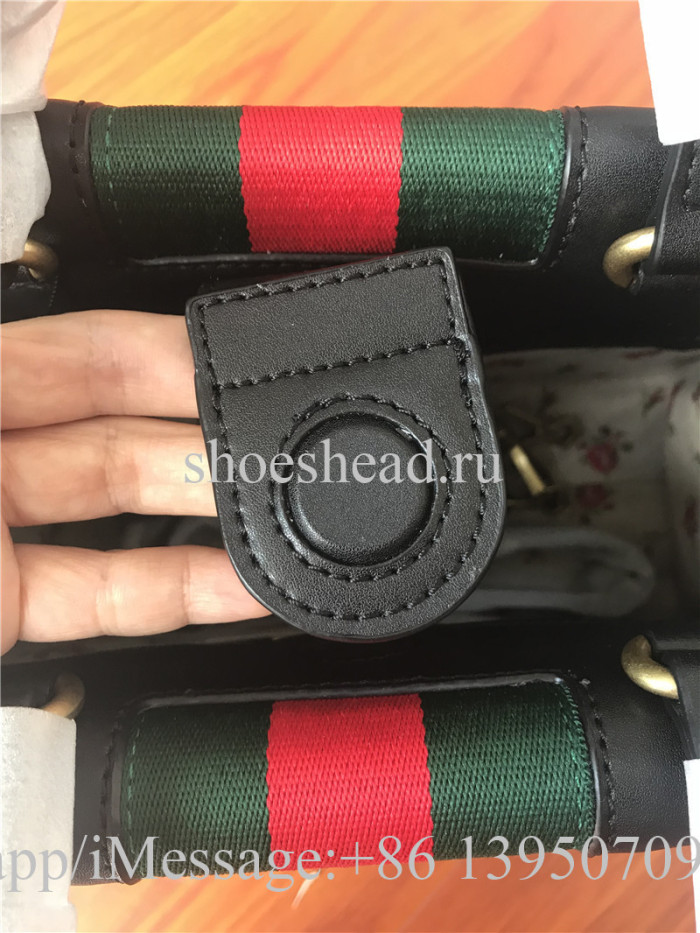 Gucci Monogram Black Leather Bag