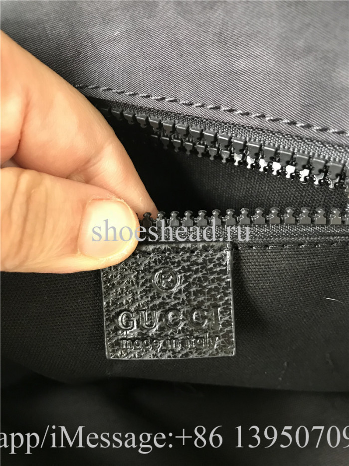 Gucci Backpack Canvas Splice Nylon Loved Black