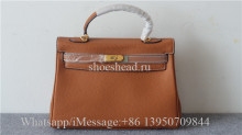 Hermes Orange Leather Bag