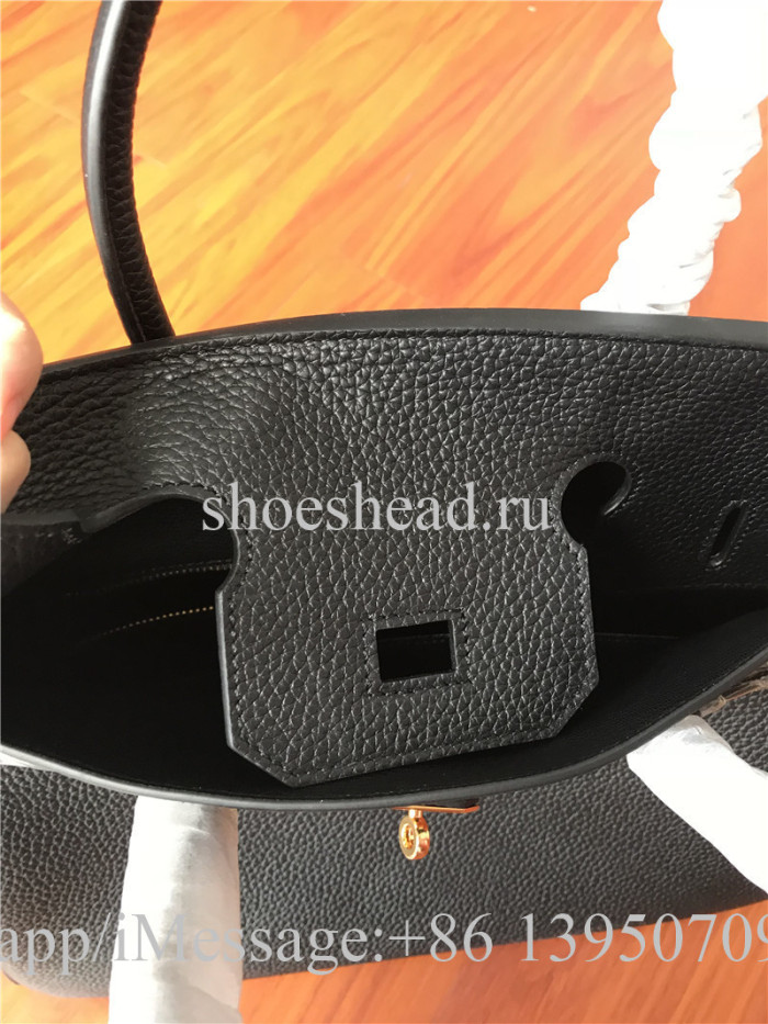 Hermes Black Leather Bag