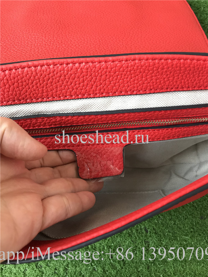 Gucci Red Soho Leather Chain Shoulder Bag