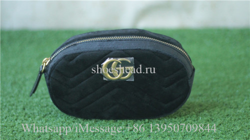 Gucci Black Velvet Waist Belt Bag