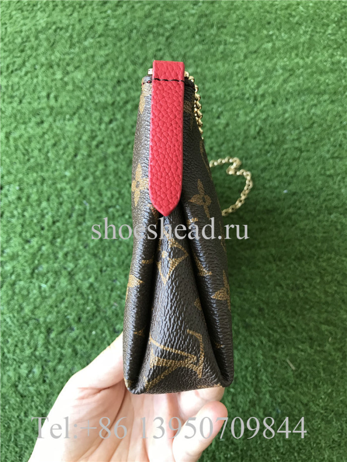 Louis Vuitton Pochette Brown Red Mini Bag