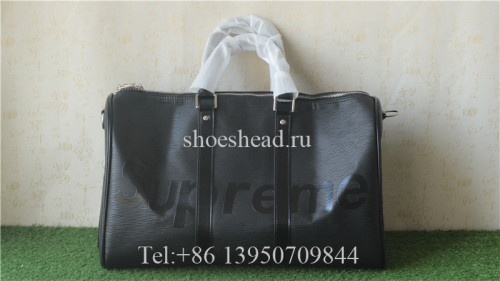 Supreme Black Duffel Travel Bag