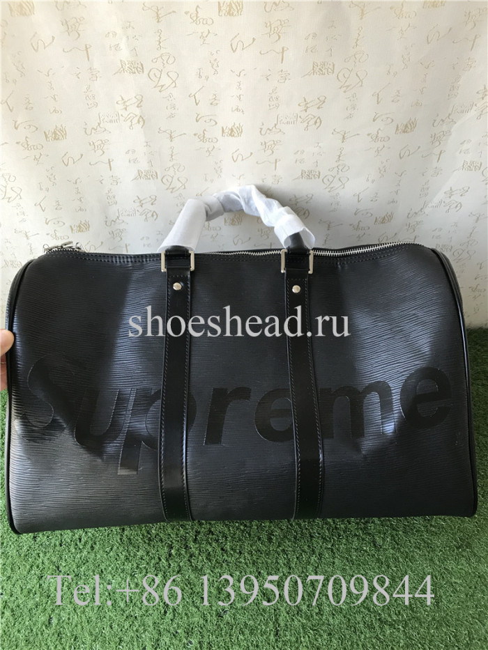 Supreme Black Duffel Travel Bag