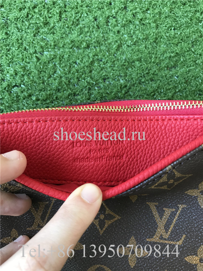Louis Vuitton Pochette Brown Red Mini Bag