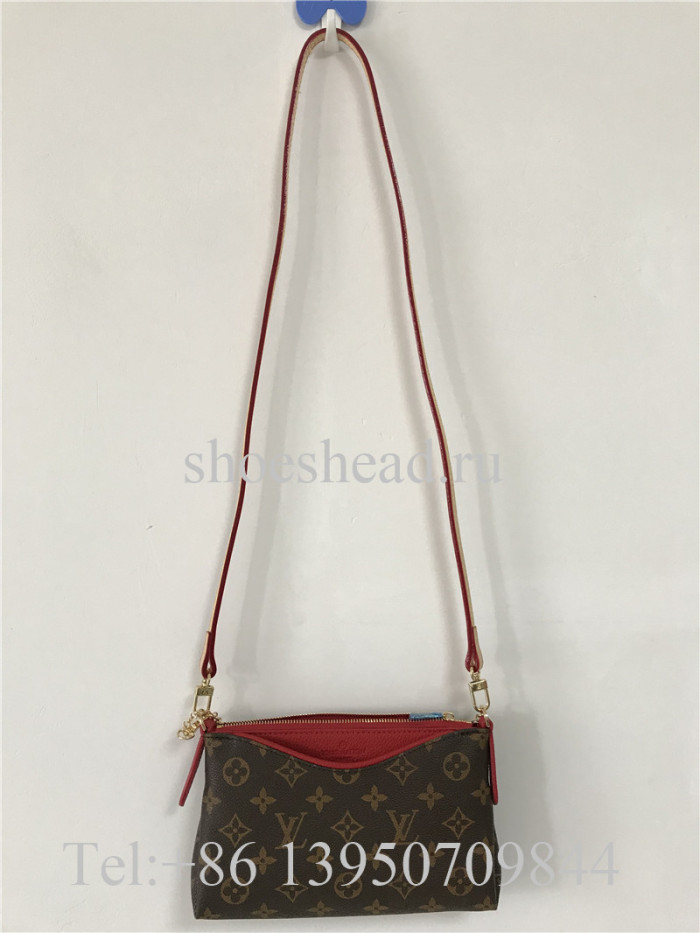 Louis Vuitton Pochette Brown Red Mini Bag