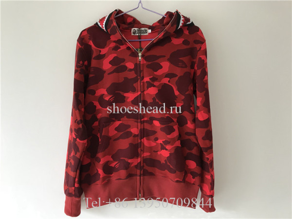 A Bathing Ape Bape Camo Red Hoodie