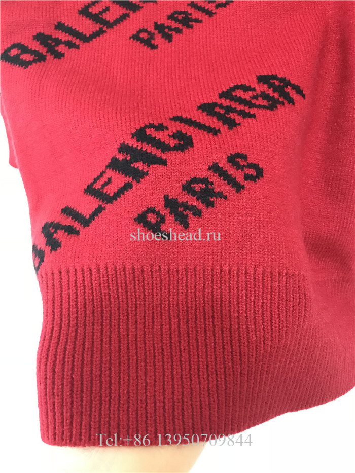 Balenciaga Red Sweatershirt