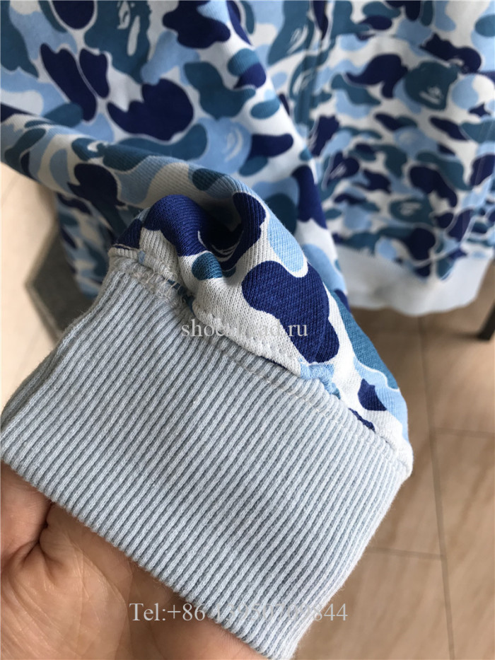 A Bathing Bape Shark Navy Blue Hoodie