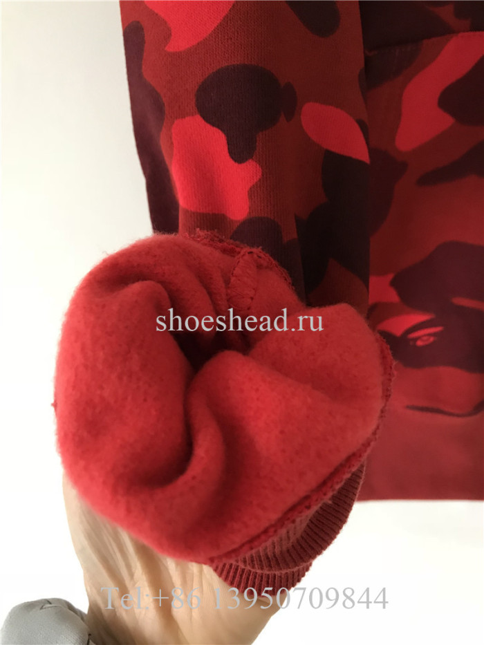A Bathing Ape Bape Camo Red Hoodie