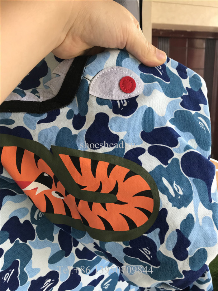 A Bathing Bape Shark Navy Blue Hoodie