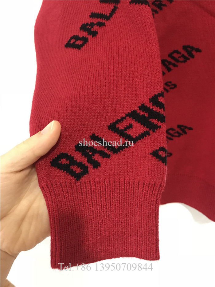 Balenciaga Red Sweatershirt