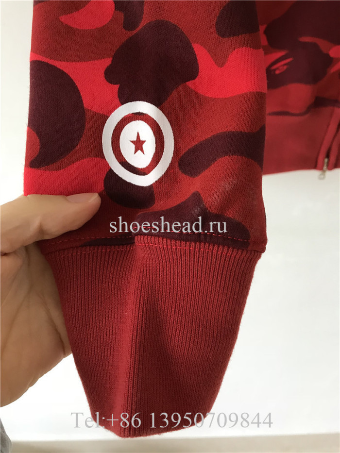 A Bathing Ape Bape Camo Red Hoodie