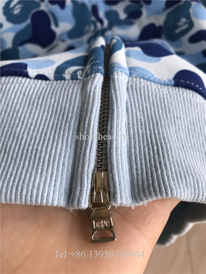 A Bathing Bape Shark Navy Blue Hoodie