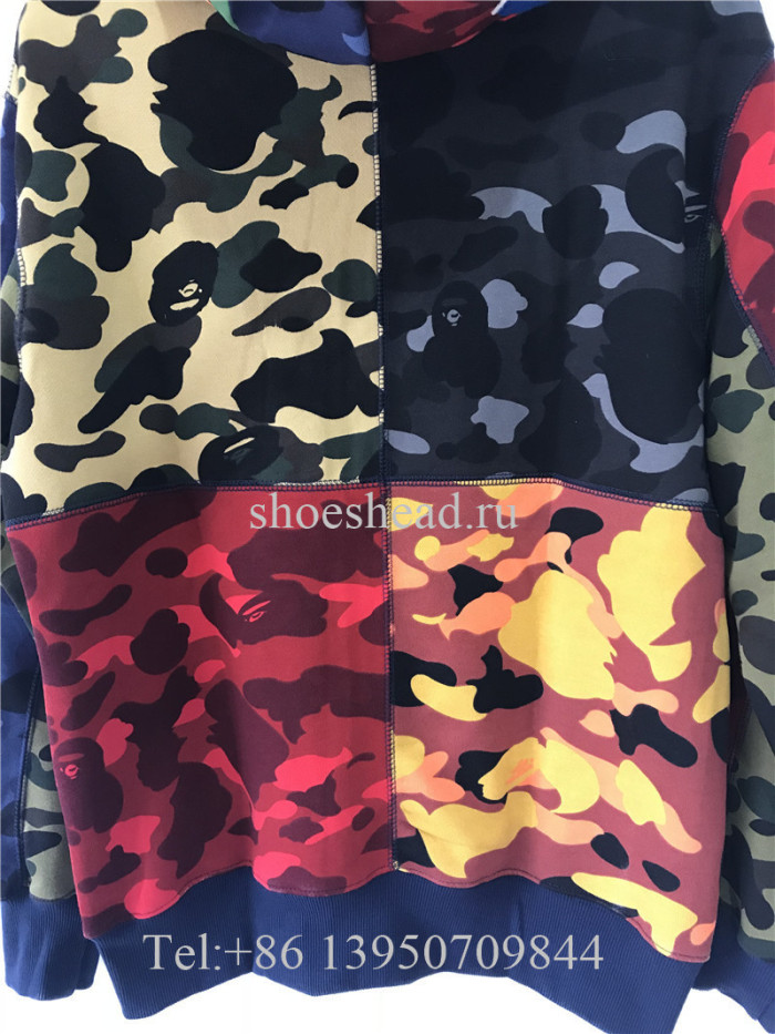 Bape Mix Camo Shark Hoodie Multi