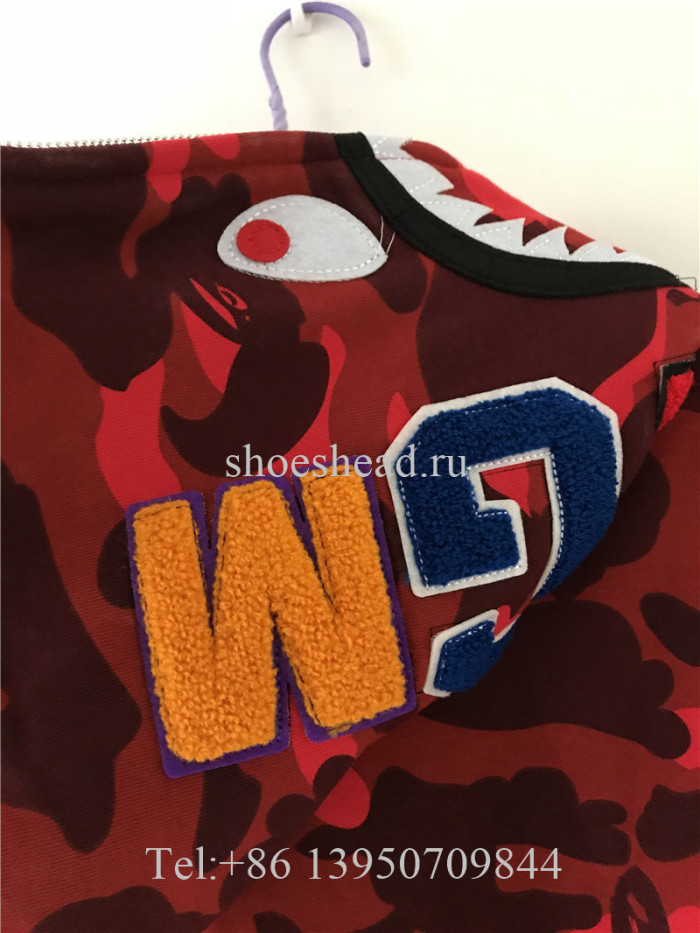 A Bathing Ape Bape Camo Red Hoodie