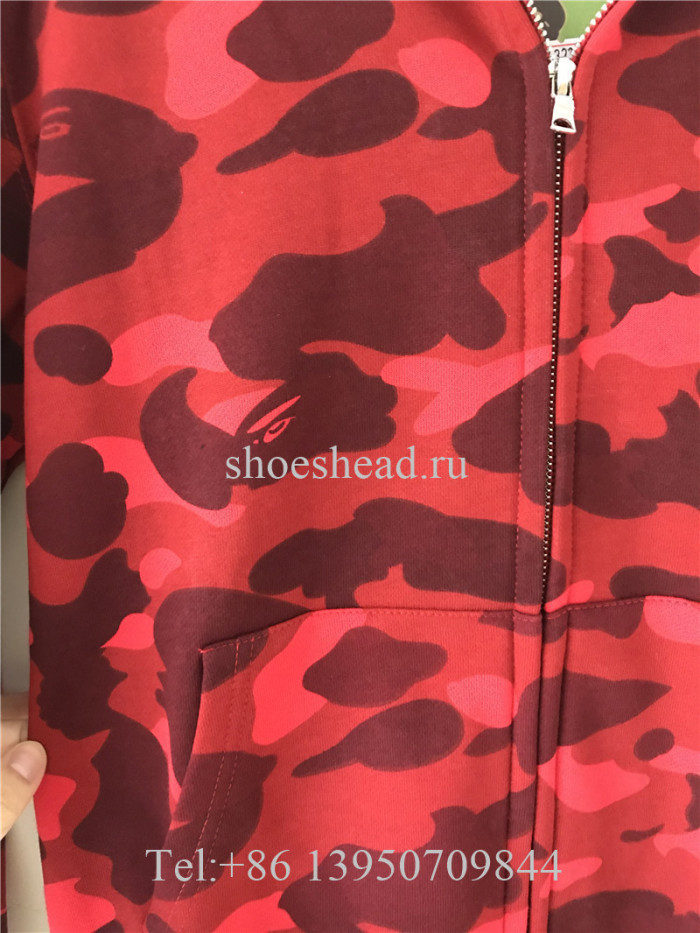 A Bathing Ape Bape Camo Red Hoodie
