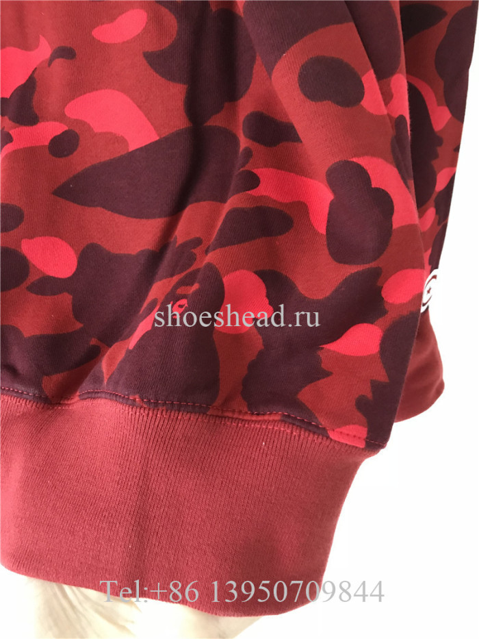 A Bathing Ape Bape Camo Red Hoodie