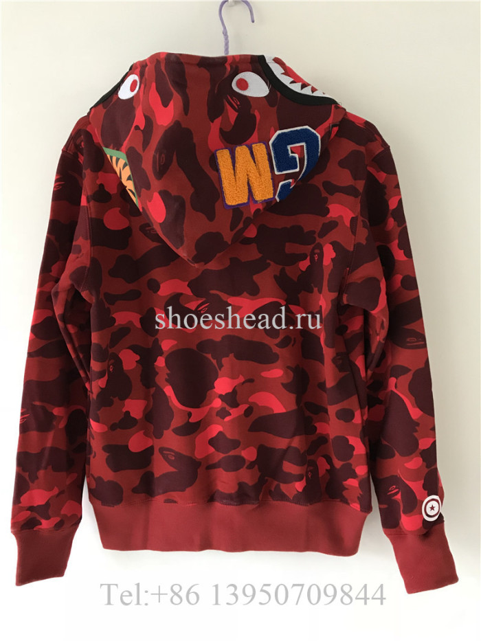 A Bathing Ape Bape Camo Red Hoodie