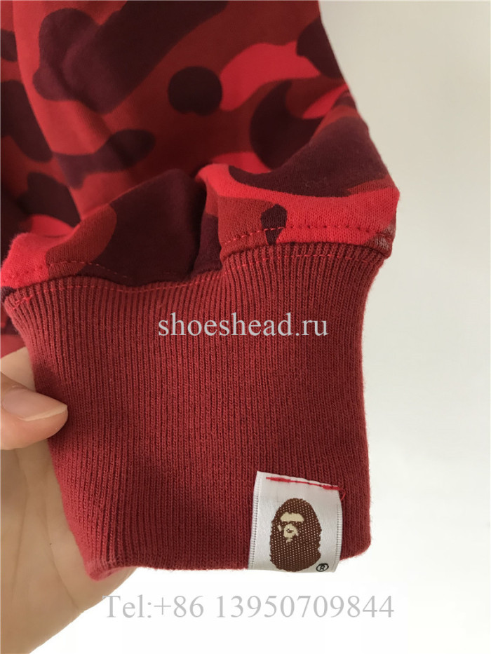 A Bathing Ape Bape Camo Red Hoodie