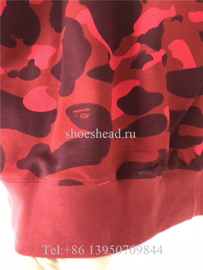 A Bathing Ape Bape Camo Red Hoodie