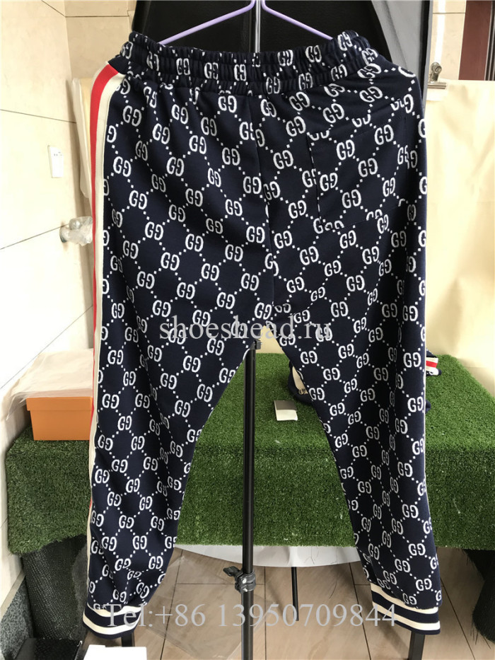 A Set Of Gucci Blue Hoodie Suit & Pants