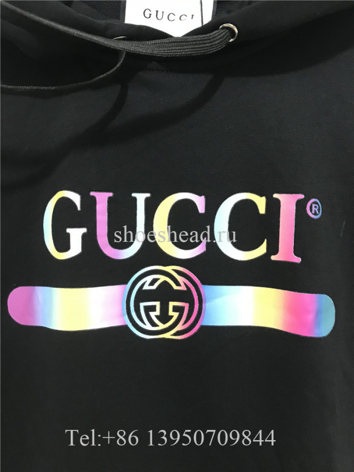 Gucci Cotton Sweatshirt With Gucci Logo Black