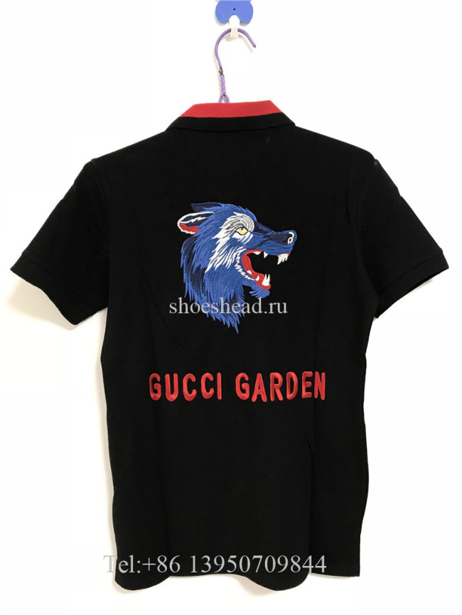 Gucci Garden Wolf Black Polos