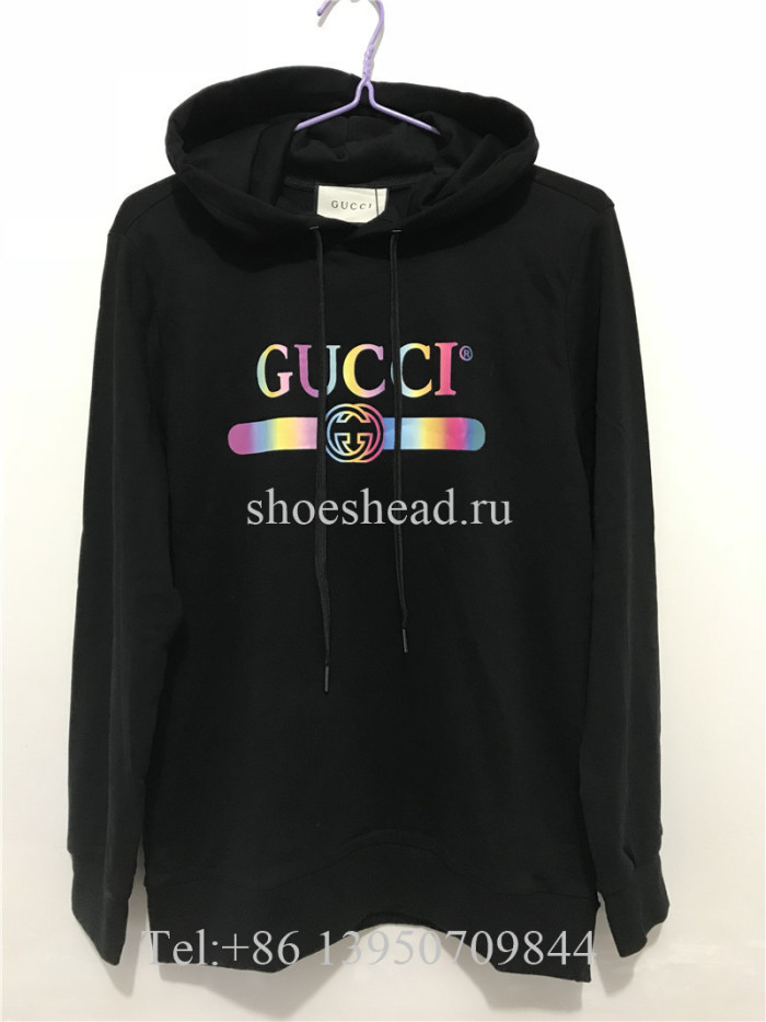 Gucci Cotton Sweatshirt With Gucci Logo Black