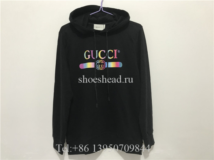 Gucci Cotton Sweatshirt With Gucci Logo Black