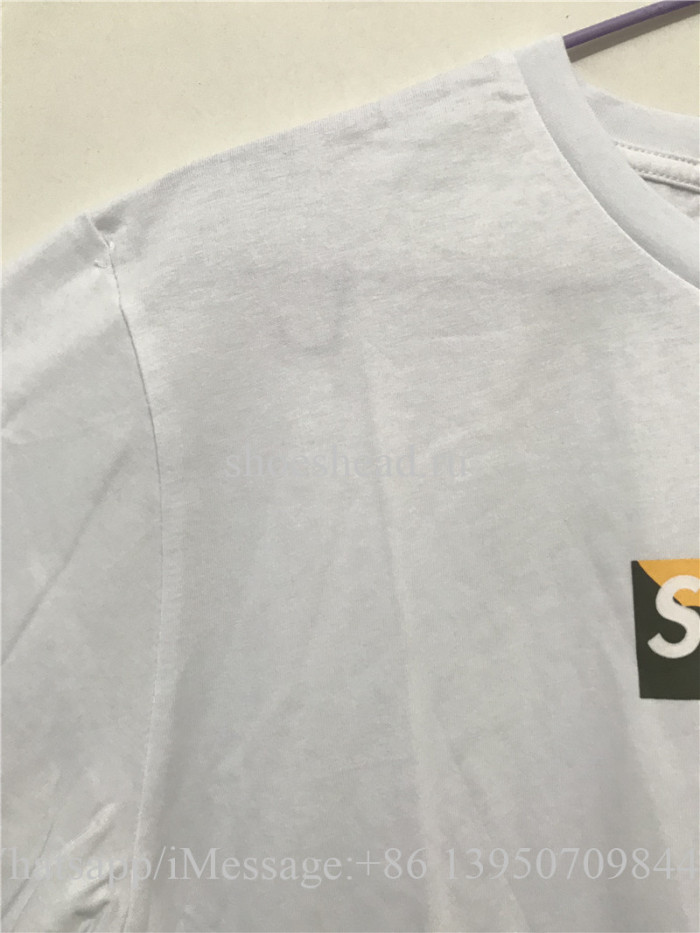 Supreme White Tshirt With Bape Box Logo