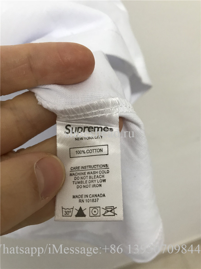 Supreme White Tshirt With Bape Box Logo