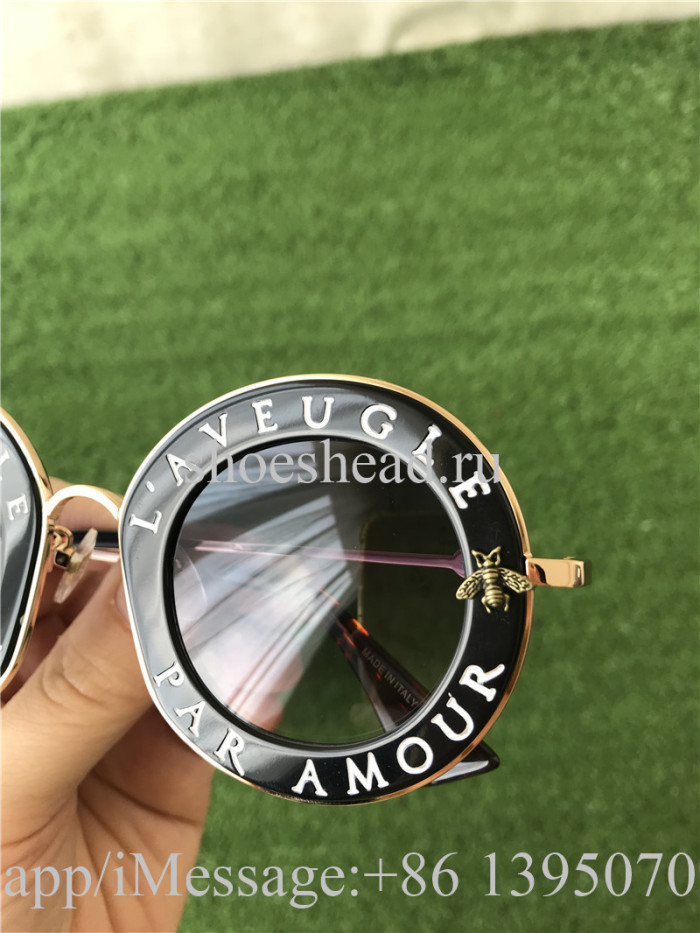 Gucci Round Frame Metal Sunglasses