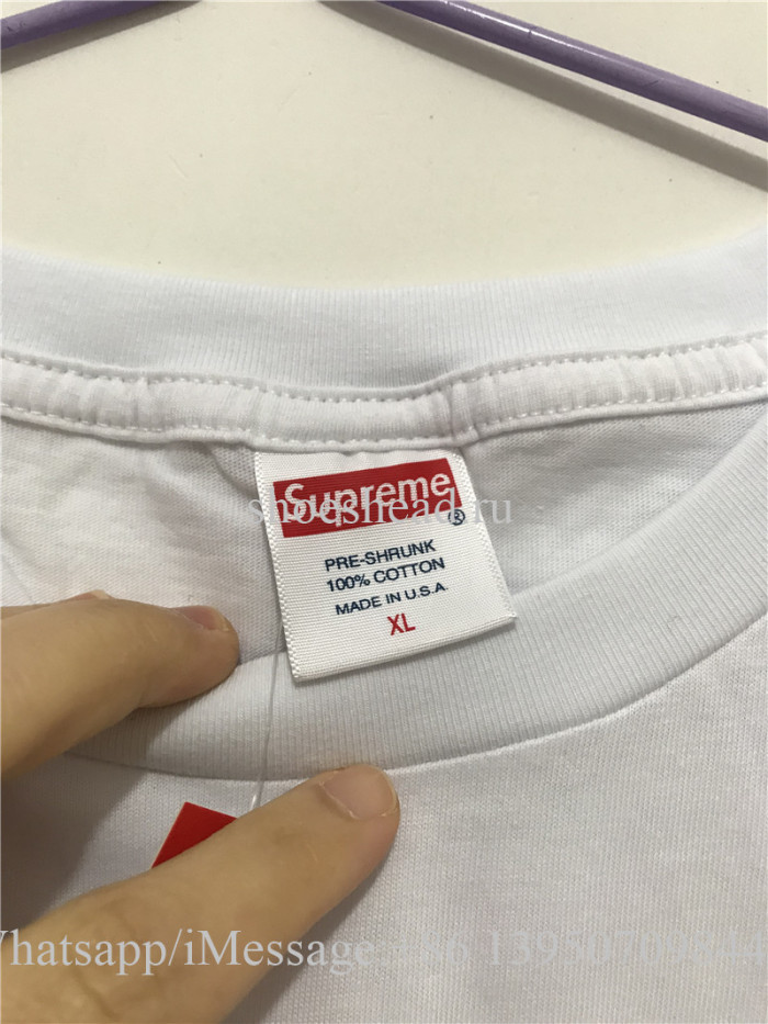 Supreme White Tshirt With Bape Box Logo