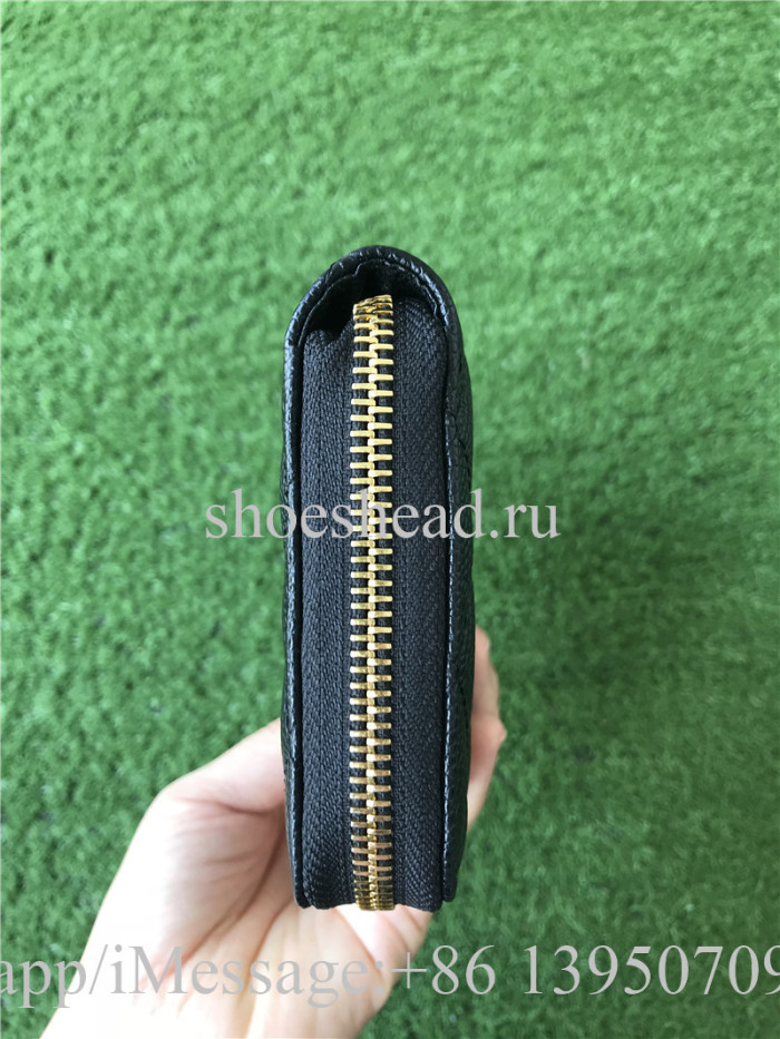 Chanel Black Caviar Leather Zippy Wallet